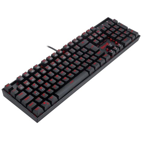 TECLADO GAMER MECÂNICO REDRAGON MITRA LED RED SWITCH BLUE BLACK