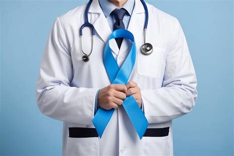 Premium Photo Blue November Prostate Cancer Awareness Month Doctor