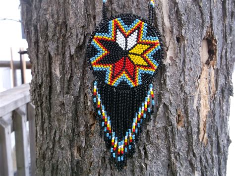 Medicine Wheel Necklace Native American Beadwork Native American Beaded Necklace Beaded Jewelry