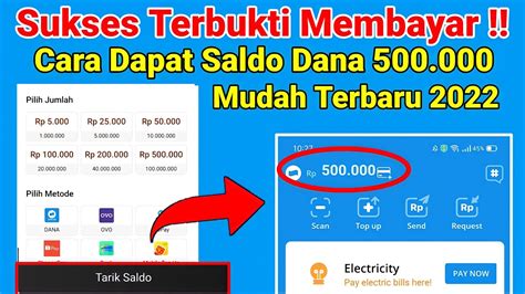 TERBUKTI MEMBAYAR APLIKASI PENGHASIL SALDO DANA TERCEPAT 2022