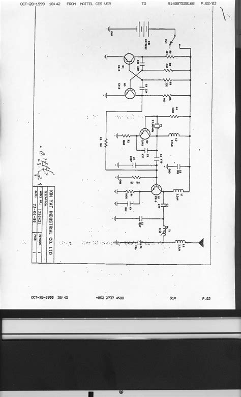 89900 99A2T Toy Remote Control Schematics Mattel Toys A Division Of Mattel