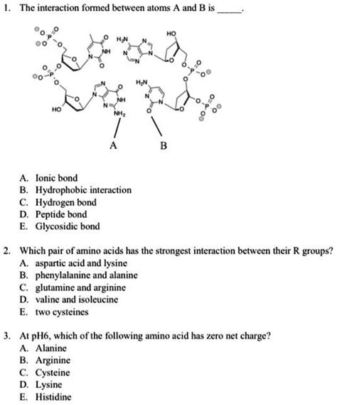 Solved The Interaction Foned Betwecn Atoms And B Is Ionic Bond