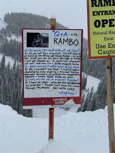 Hilarious Trail Sign @ North America’s Steepest Ski Trail