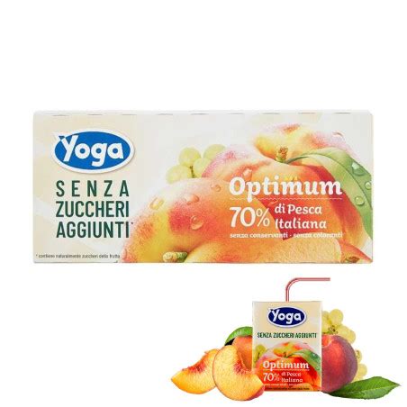 Confezioni Succo Di Frutta Yoga Optimum Pesca Italiana Senza Z