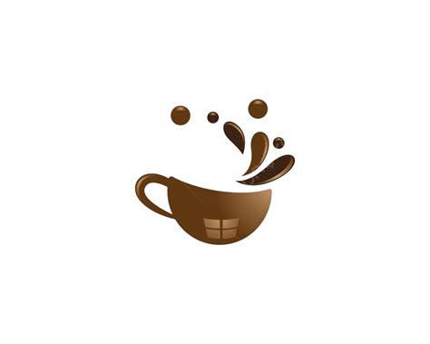 Coffee Cup Logo Template Restaurant Doodle Cafe Vector Restaurant