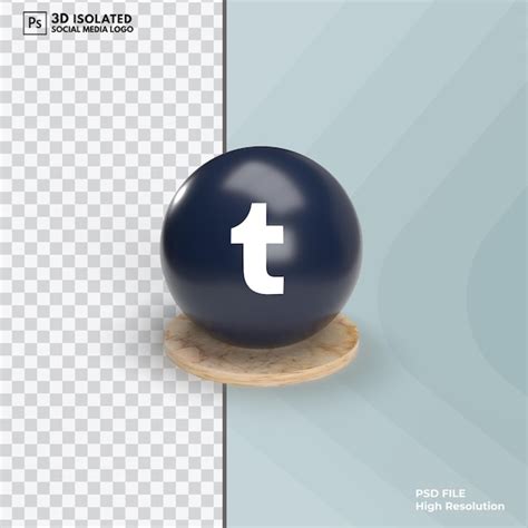 Tumblr D Renderiza Cone De M Dia Social Moderno Psd Premium Psd Premium