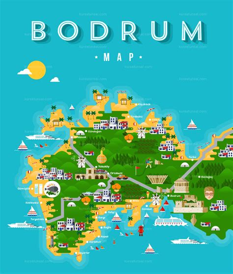 Bodrum Map Illustration on Behance