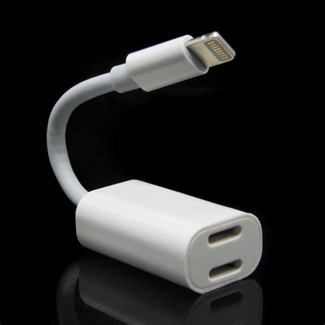 Male 8pin Lightning To Double Female Lightning Y Cable 1 To 2 Lightning Aux Cable For Iphone X