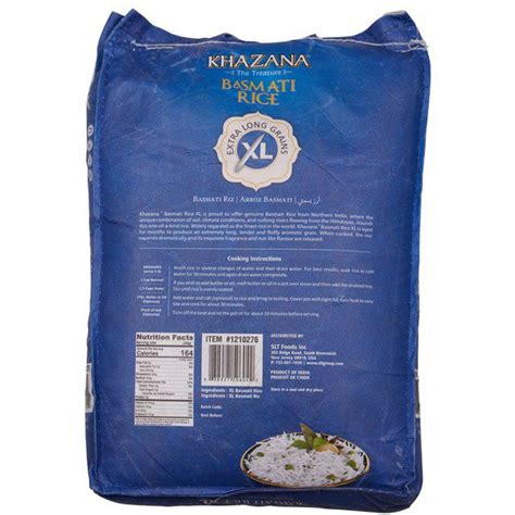 Khazana Basmati Rice Xl Grains, 20Lbs - Costco Food Database