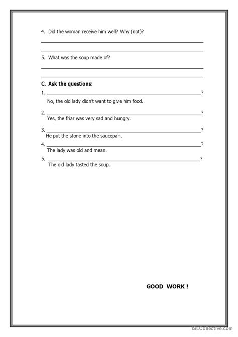 Stone Soup English Esl Worksheets Pdf And Doc