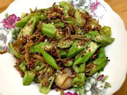 Sayur Bendi Goreng Ikan Bilis