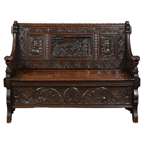 Oak Monks Bench Settle Hall Table At 1stDibs Monks Bench Table