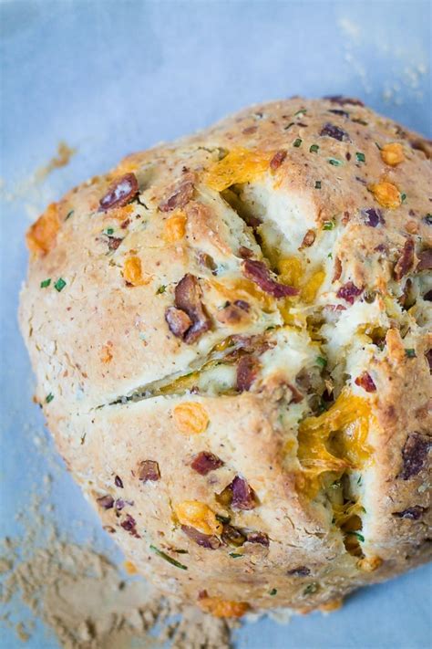 Bacon Cheddar And Chive Soda Bread Food With Feeling