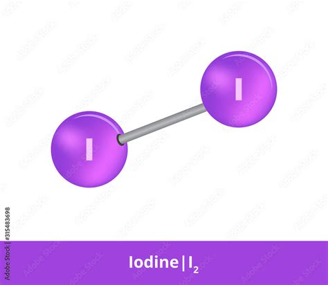 Vector Ball And Stick Model Of Chemical Substance Purple Icon Of