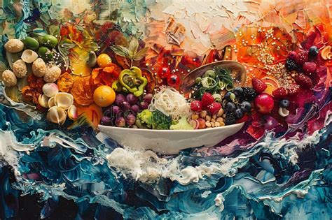 AI Generated Illustration Of A Vibrant Still Life With Assorted Fruits