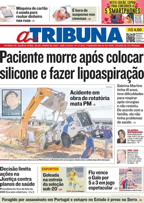 Capa A Tribuna Edi O Segunda De Julho De