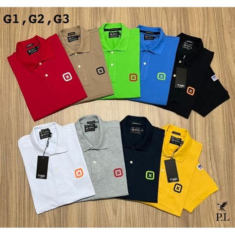 Camiseta Gola Polo Plus Size Estilo Cowboy G1 Ao G3 TXC Shopee Brasil