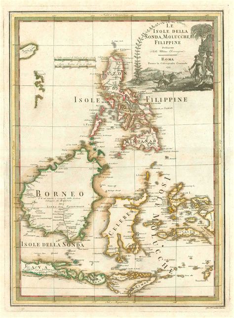 A Scarce 18th Century Italian Map Of The Philippines And Indonesia