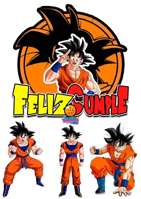 Cake Toppers De Dragon Ball Z En Dragones Feliz Cumplea Os Goku