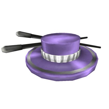 Lavender & White Chopstick Top Hat's Code & Price - RblxTrade