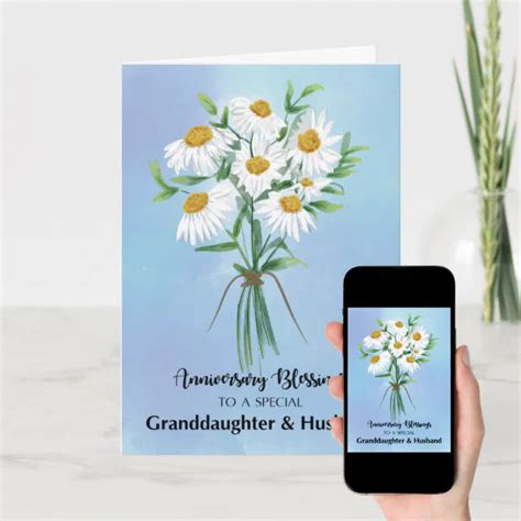 For Granddaughter And Husband Wedding Anniversary Card Zazzle