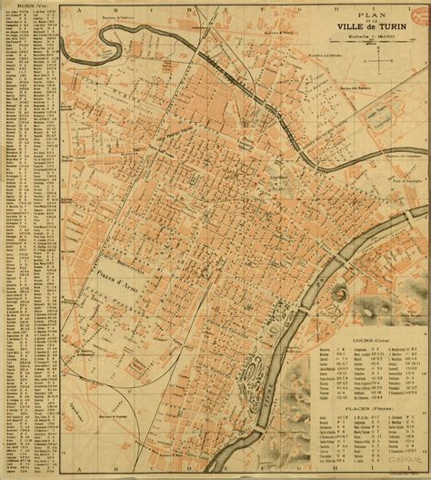 Plan De La Ville De Turin 1906 Museotorino