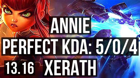 Annie Vs Xerath Mid 504 700 Games Kr Master 1316 Youtube