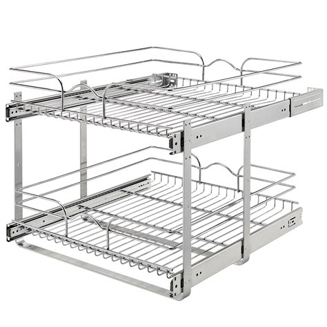 Rev A Shelf X Tier Wire Pull Out Cabinet Drawer Basket