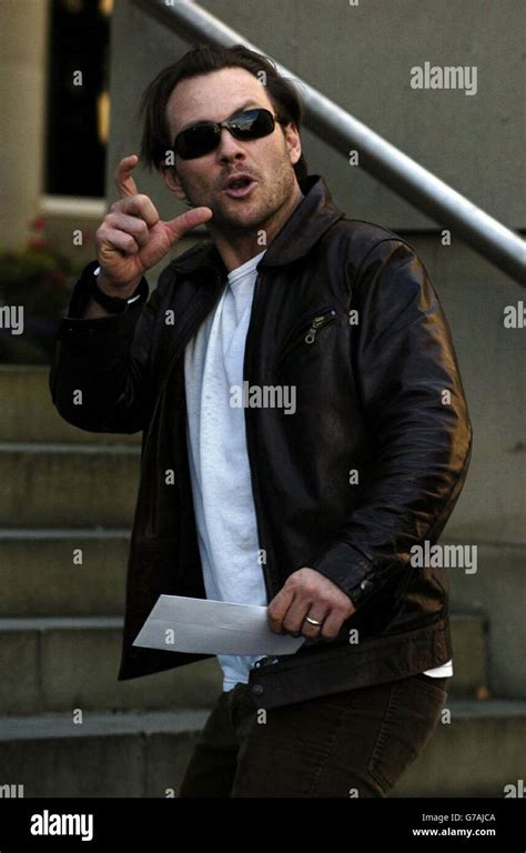 Actor Christian Slater Outside The Sheraton Hotel In Edinburgh Slater