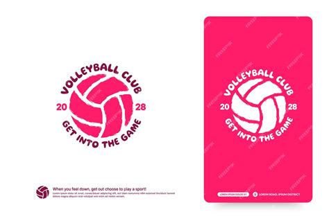 Premium Vector Volleyball Club Logo Design Template Volleyball Tournaments Logotype Sport Icon