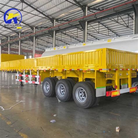 Tri Axles Tons Bulk Cargo Transport Side Wall Truck Semi Trailer