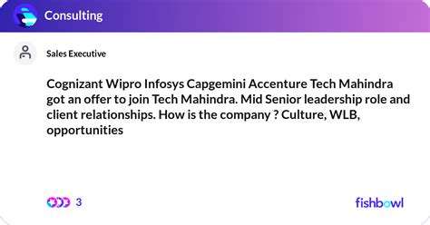 Cognizant Wipro Infosys Capgemini Accenture Tech M Fishbowl