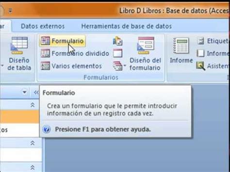 Leccion Como Crear Formularios En Access Youtube