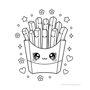 Kawaii Bilder Zum Ausmalen Food - Kawaii Essen Malvorlagen: Süße Bilder zum Ausmalen! - Kawaii Coloring