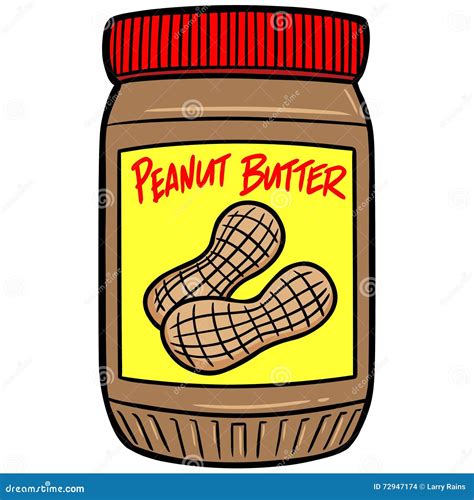 Peanut Butter In Glass Jar With Red Label Nutty Creamy Spread Isolated