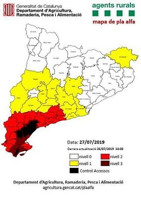 Agricultura Alerta De L Alt Risc D Incendi A Govern Cat