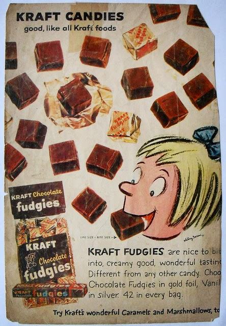 1950s Kraft Fudgies Candy Vintage Advertisement Comic Illustration A