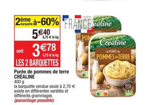 Promo Pur E De Pommes De Terre Cr Aline Chez Cora Icatalogue Fr