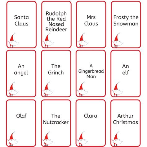 Free Printable Christmas Games Christmas Who Am I