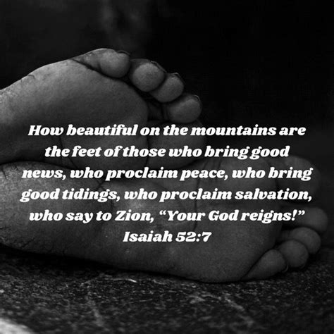 Isaiah How Beautiful On The Mountains Are The Feet Of Those Who