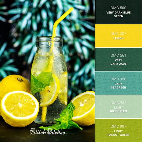 Electric Lemon Color Palette Yellow Green Palette Green Colour Palette