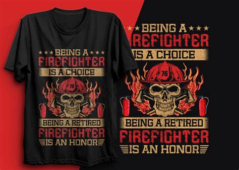 Firefighter T-shirt Design, vintage retro t-shirt. :: Behance