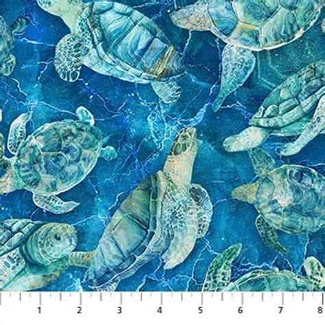 Fabric Northcott Turtle Bay Sea Turtles Collection Sea Turtles Etsy