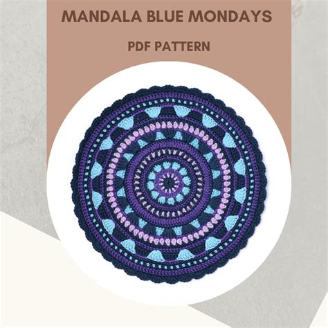 Mandala Blue Mondays CROCHET PATTERN Lyjo Lelijo