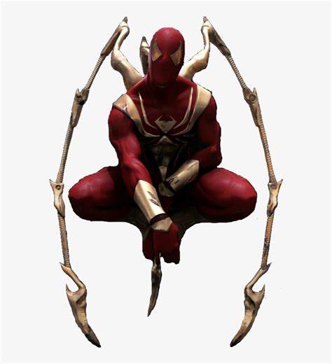 Iron Spiderman Cut Out Iron Spider Marvel Png 607x860 Png Download