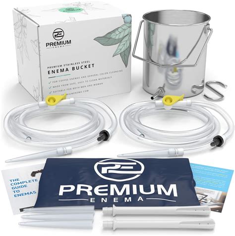 Stainless Steel Coffee Enema Bucket Kit Organic Home Colonic Kit For