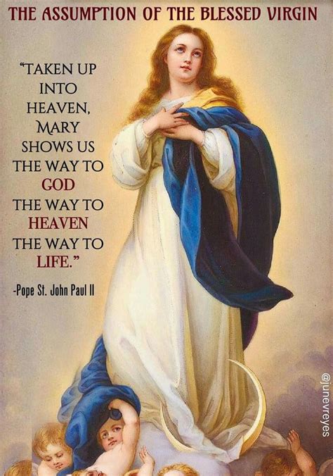 The Assumption Of The Blessed Virgin Mary Prayers To Mary Mother Mary Images Mother Mary