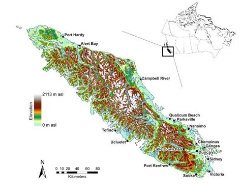 Vancouver Island Topographic Map Naoma Vernice