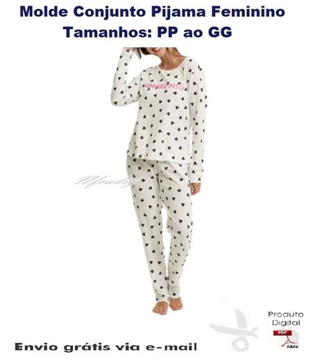 Molde Em Pdf De Conjunto Pijama Feminino Verao Elo