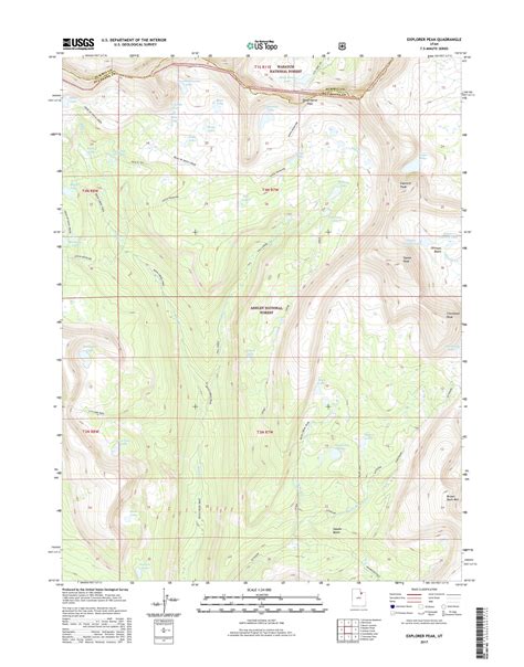 Mytopo Explorer Peak Utah Usgs Quad Topo Map